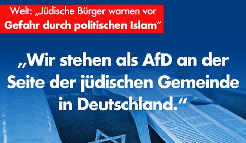 WAHLSTRATEGIE DER AFD – AfD wirbt um Juden – Gegen muslimische Zuwanderung