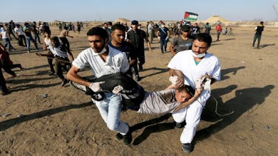 Represión de Israel deja 122 palestinos heridos en Gaza